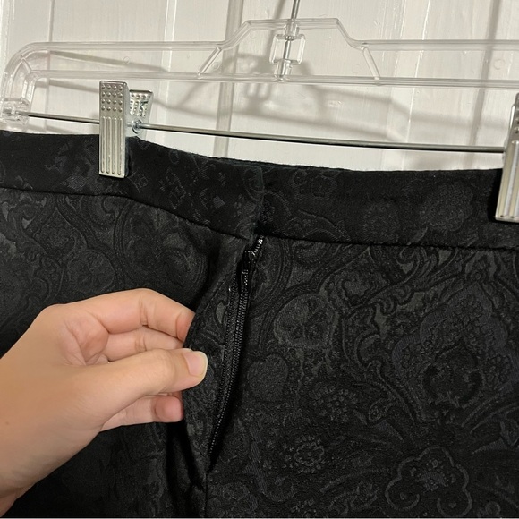 Kobi Halperin Black Pants Damask Jacquard Print Size 6 U - Picture 2 of 8
